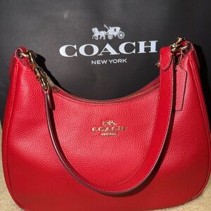 Red Coach Teri handbag